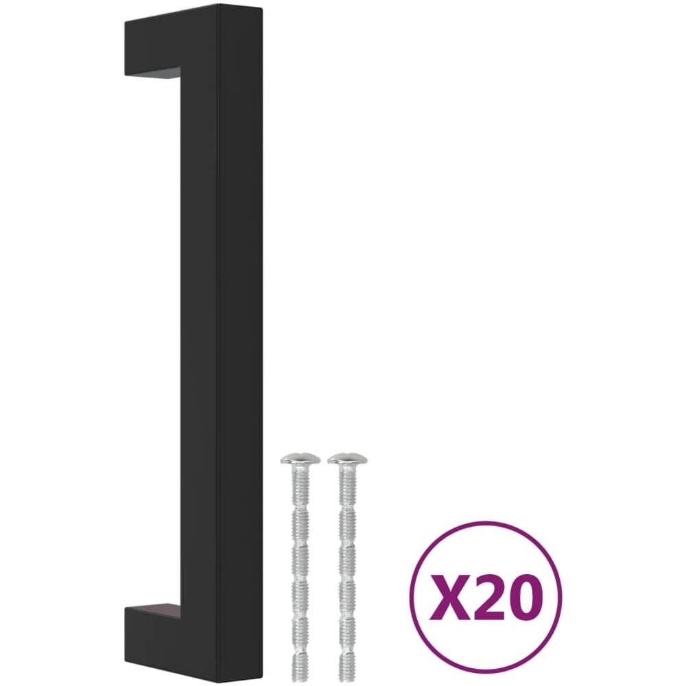 Maniglie Per Mobili 20 Pz Nere 128 Mm In Acciaio Inox - Foto 2