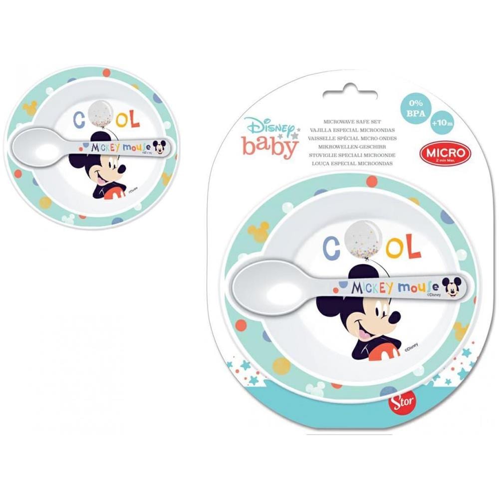 Disney Baby Set Pappa 2Pz Mickey Verde Microonde Art. 13078 - Foto 1