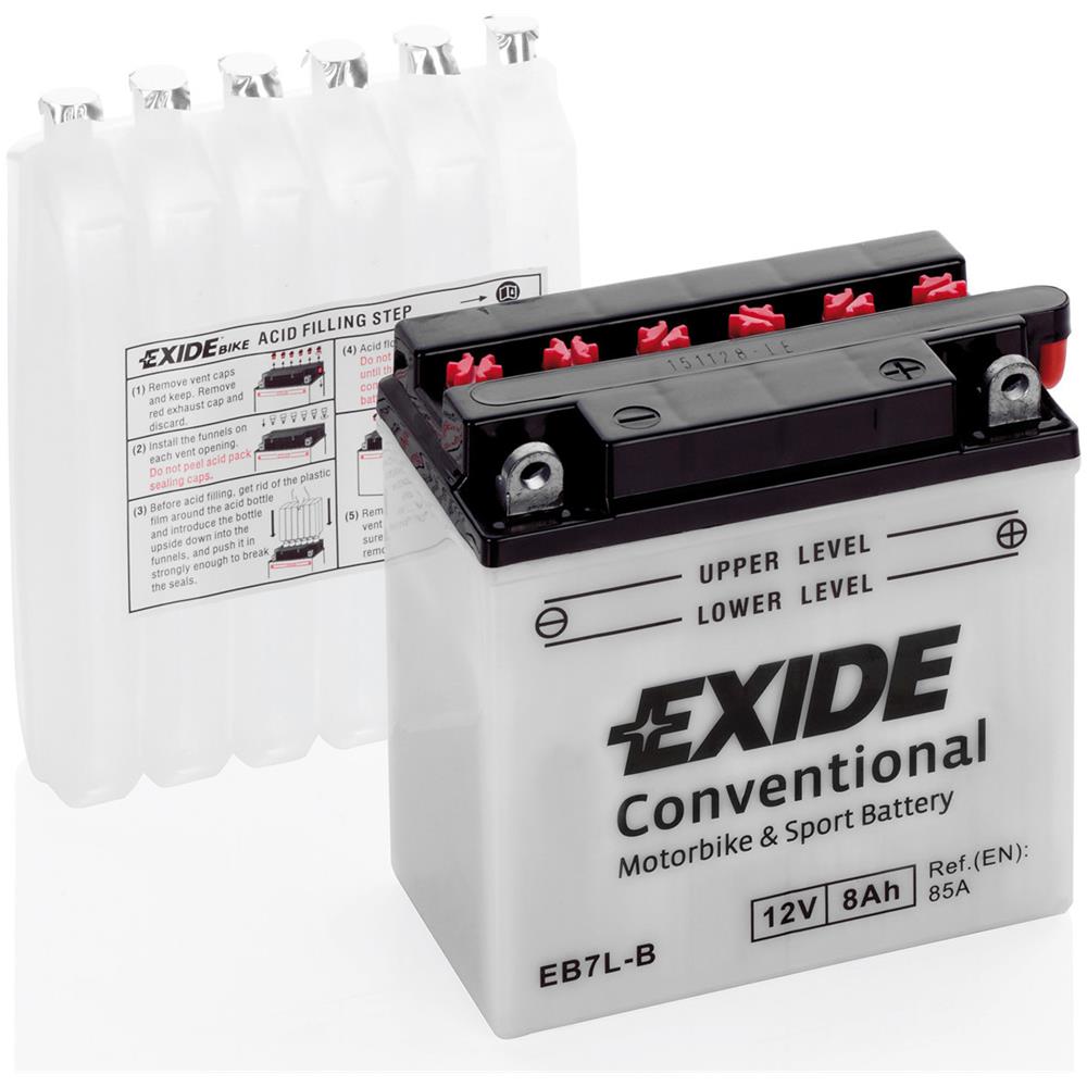 Exeb7lb Batteria 12v Bike Conventional 8 Ah 85 A - Foto 1