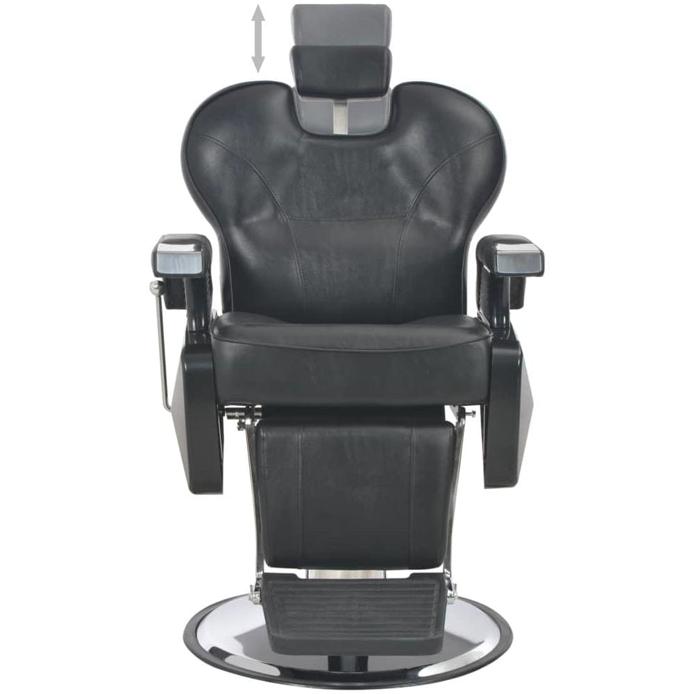 Poltrona Da Barbiere Nera 72x68x98 Cm In Similpelle - Foto 2