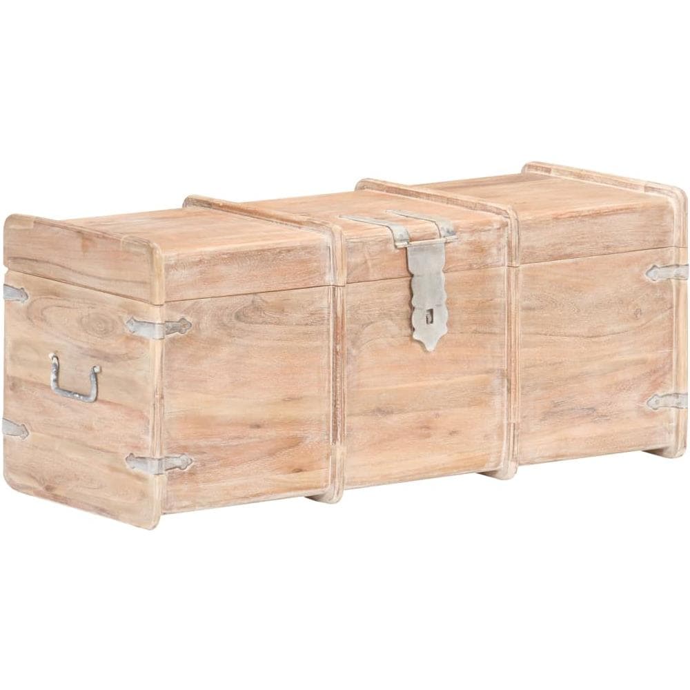 Baule 90x40x40 cm in Legno Massello di Acacia - Foto 1