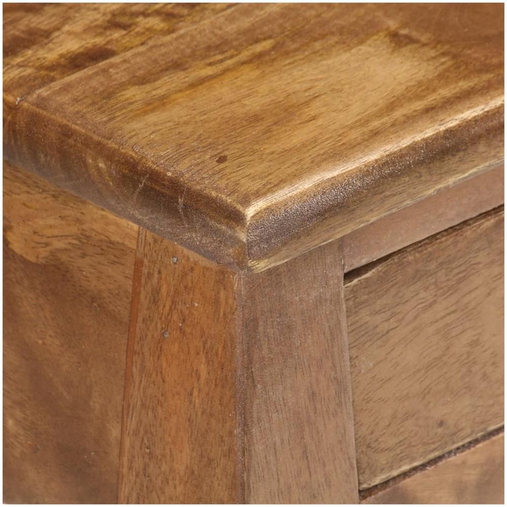 Comodino 28x28x46 Cm In Legno Massello Di Mango - Foto 2