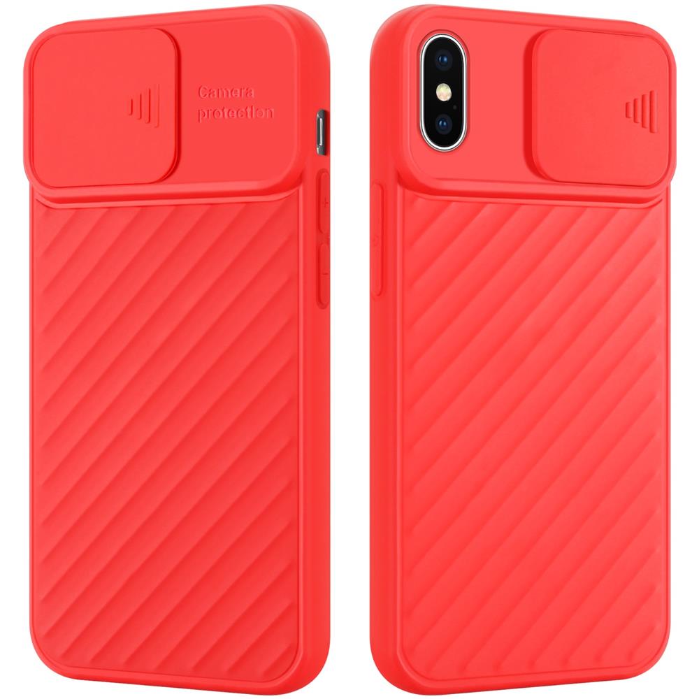 Custodia Compatibile Con Apple Iphone X / Xs In Opaco Rosso - Coperchio Protettivo In Silicone Tpu Flessibile E Con Protezione Per La Fotocamera - Foto 1