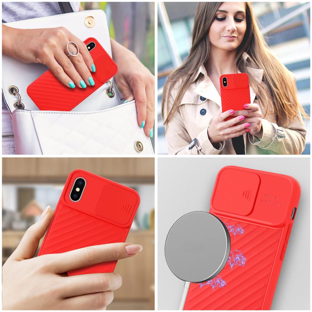 Custodia Compatibile Con Apple Iphone X / Xs In Opaco Rosso - Coperchio Protettivo In Silicone Tpu Flessibile E Con Protezione Per La Fotocamera - Foto 8