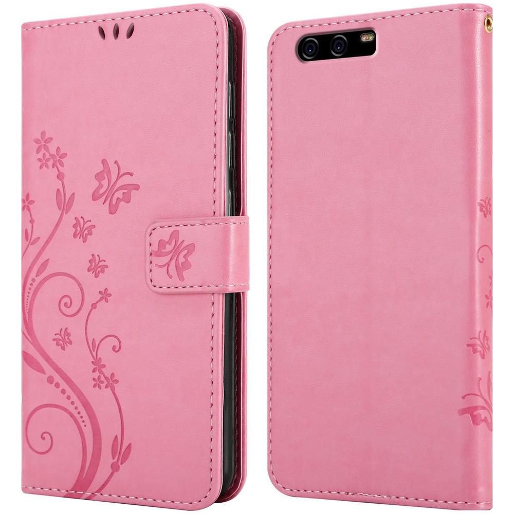 Cadorabo Custodia Compatibile Con Huawei P10 Plus In Rosa Fiore - Coperchio Protettivo In Design Floreale Con Chiusura Magnetica, Funzione Stand E Slot Per Carte - Foto 8