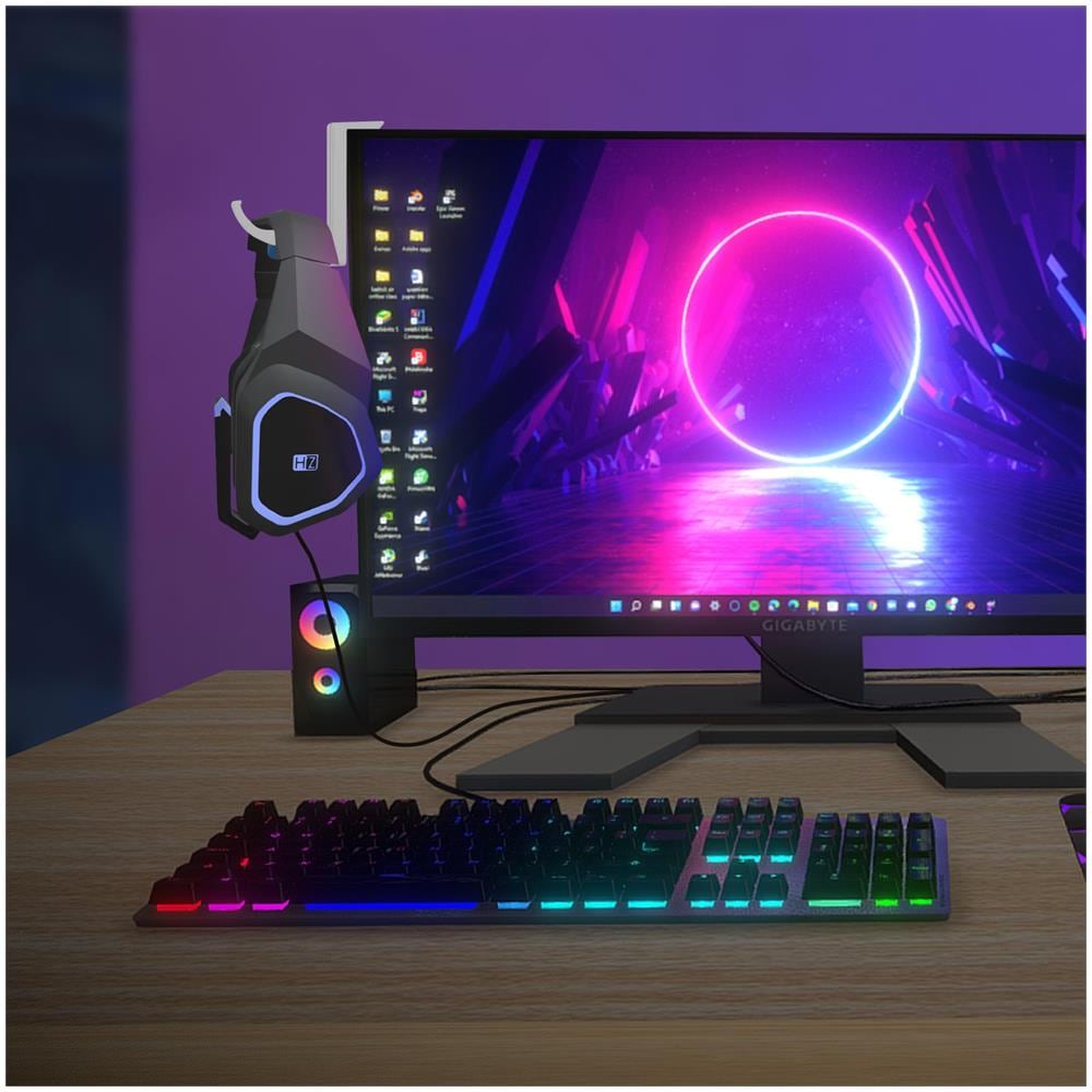 Supporto Da Cuffie Per Monitor / Scrivania Con Adesivo 3m - Foto 5