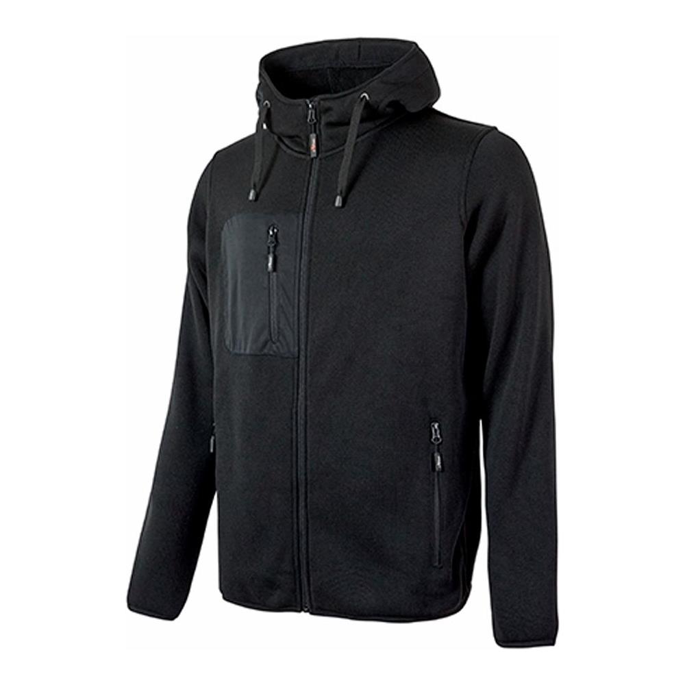 Upower Rainbow Felpa Maglia Manica Lunga A Zip Intera Felpata Con Cappuccio Colore Black Carbon Tg. S - Foto 1