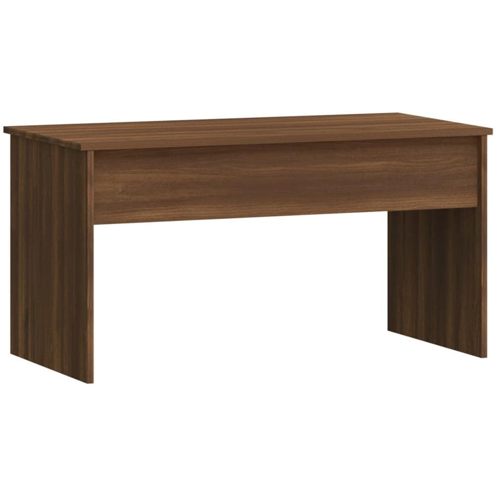 Tavolino Rovere Marrone 102x50,5x52,5 Cm In Legno Multistrato - Foto 3