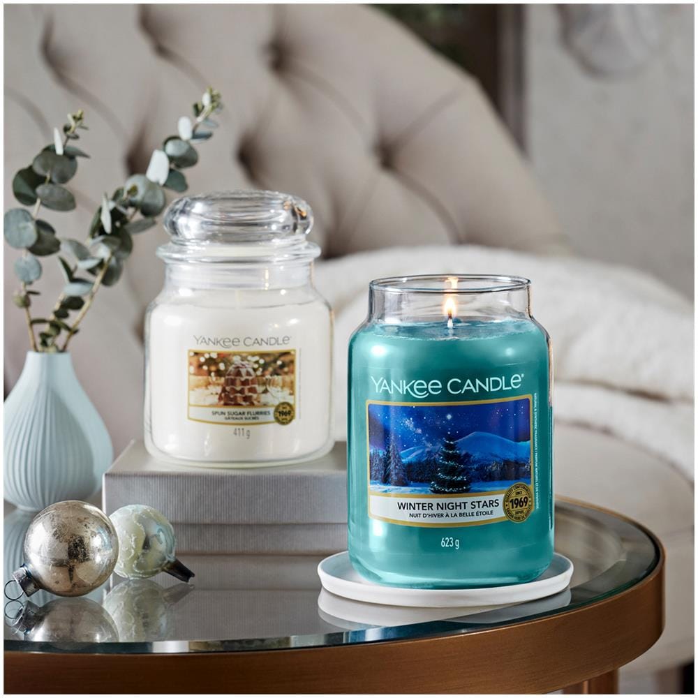 Spung Sugar Fluries Candela In Giara Media Yankee Candle Bianco - Foto 2