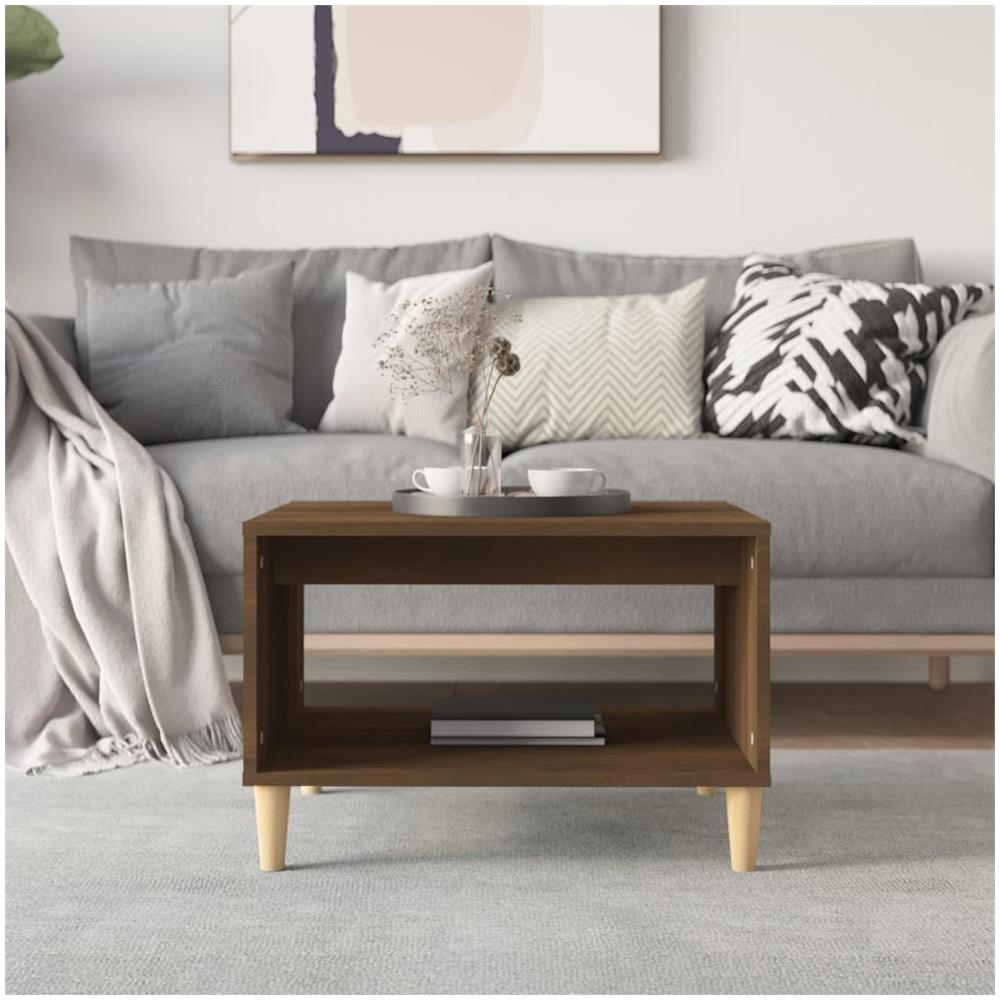 Tavolino da Salotto Rovere Marrone 60x50x40cm Legno Multistrato - Foto 2
