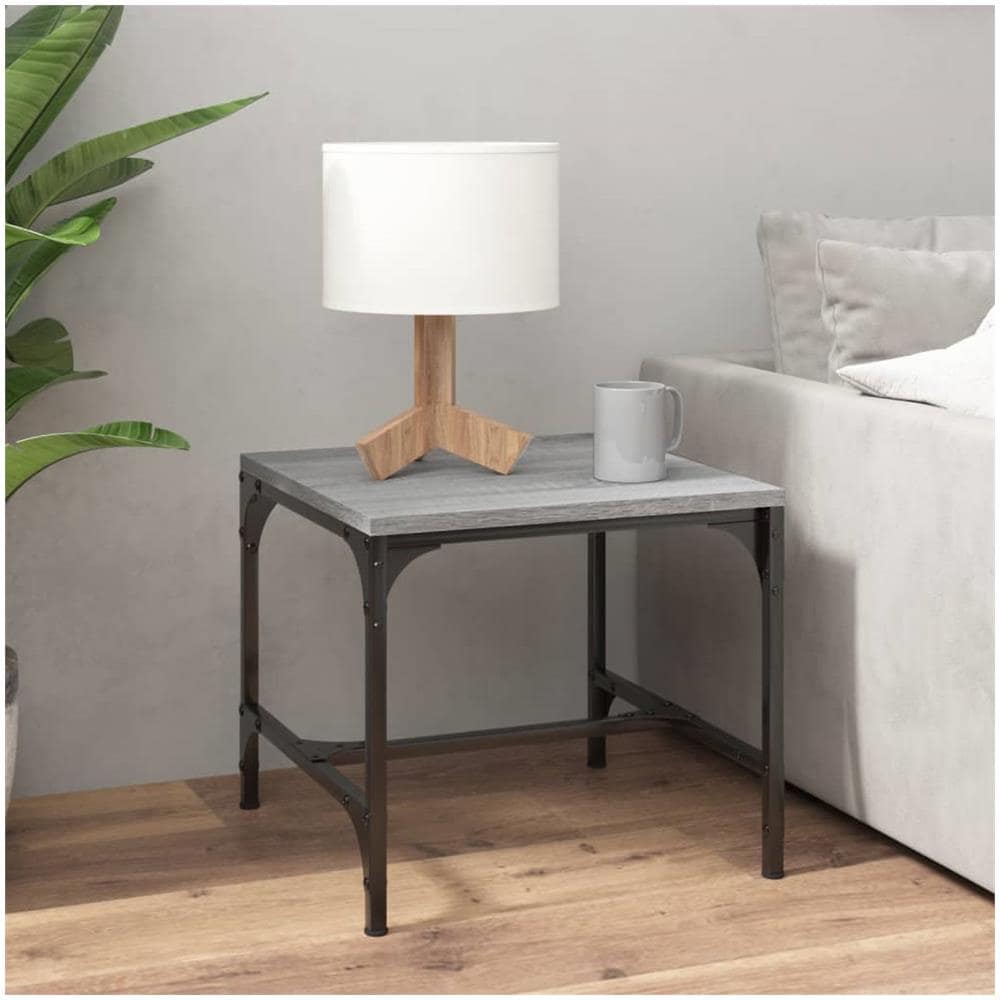 Tavolini 2pz Grigio Sonoma 40x40x35 Cm In Legno Multistrato - Foto 3