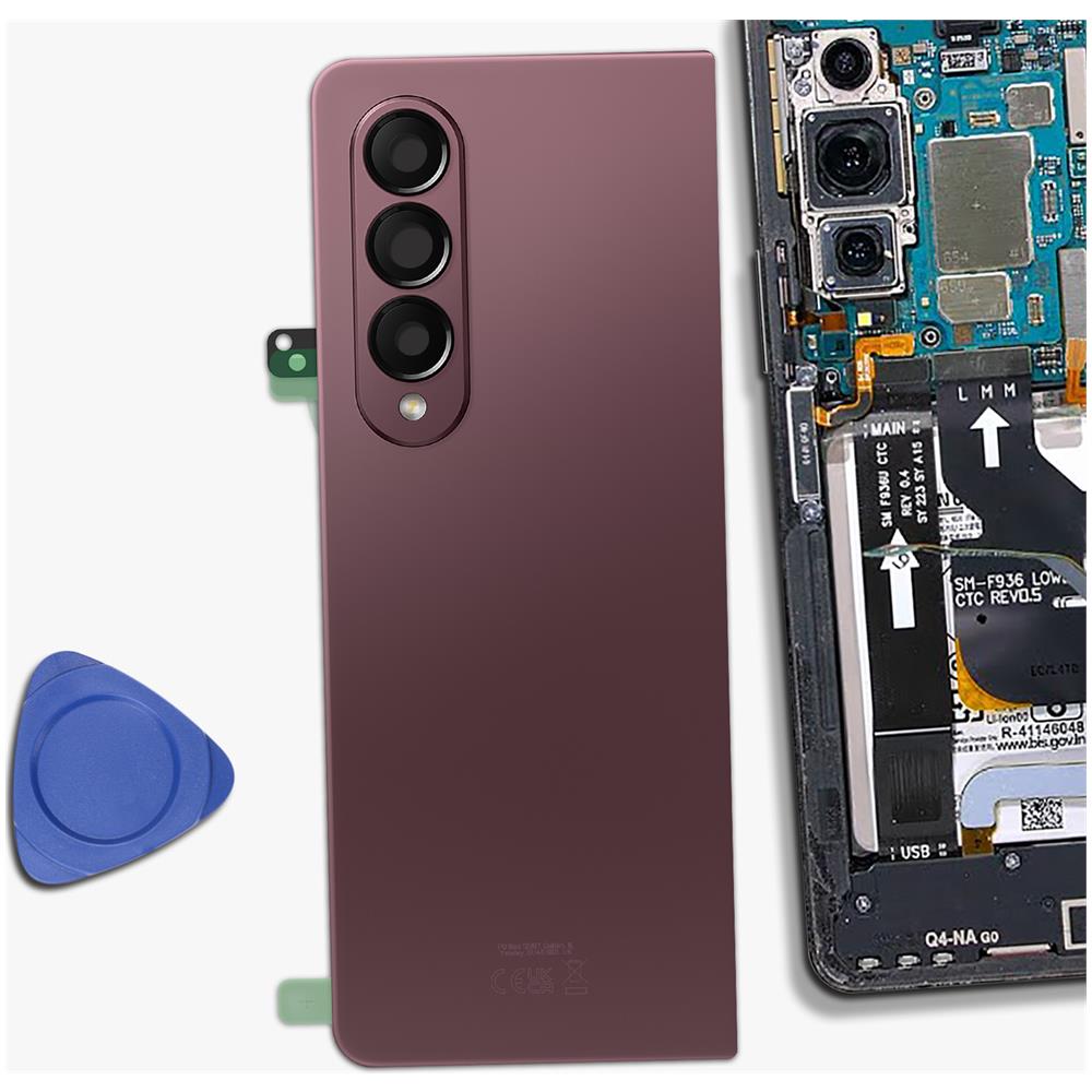 Copribatteria Originale Galaxy Z Fold4, Burgundy - Foto 2