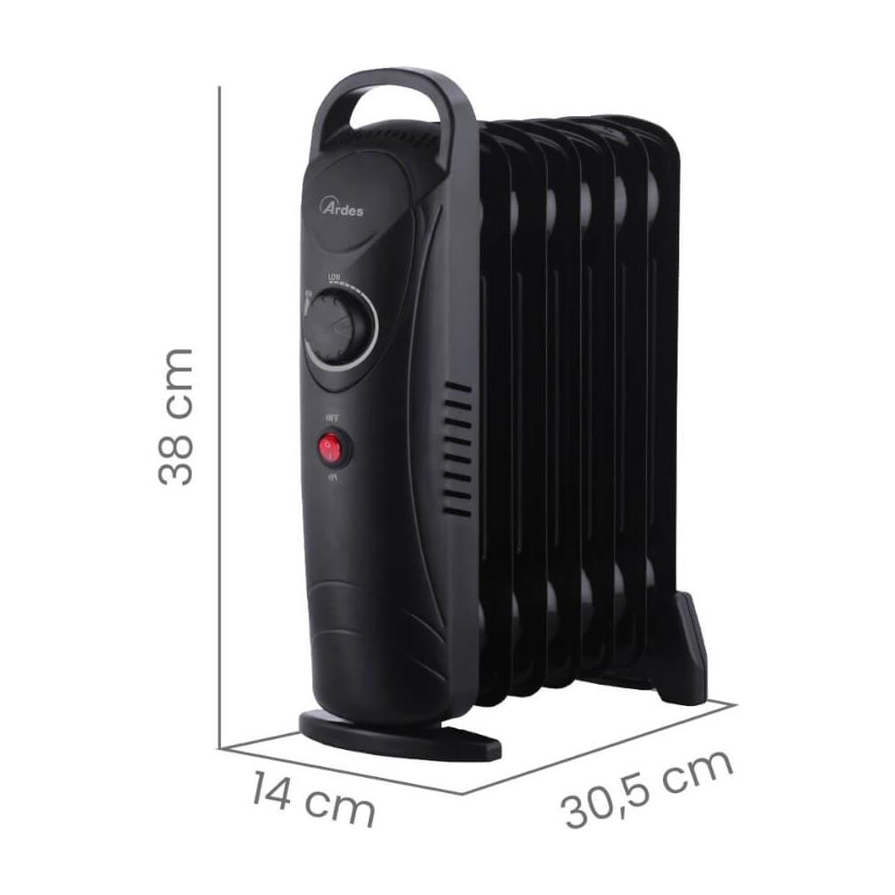 Radiatore ad Olio OILO MINI2 AR4R07M2 con 7 Elementi Riscaldanti Potenza 800 W Colore Nero - Foto 2