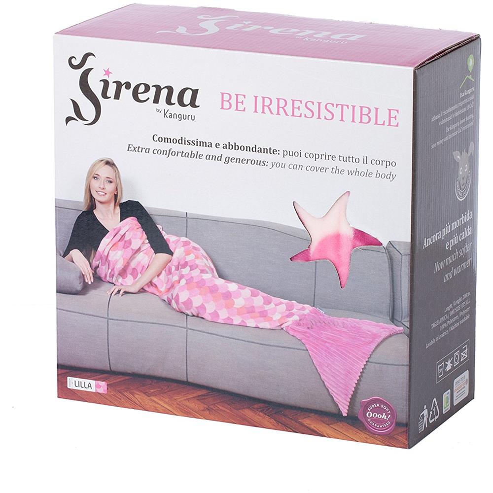 Coperta a Forma di Coda di Sirena Lunghezza 200 cm Colore Rosa - Foto 5