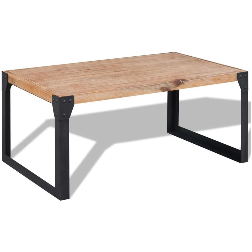 Tavolino Da Caffè In Legno Massello Di Acacia 100x60x45 Cm - Foto 1