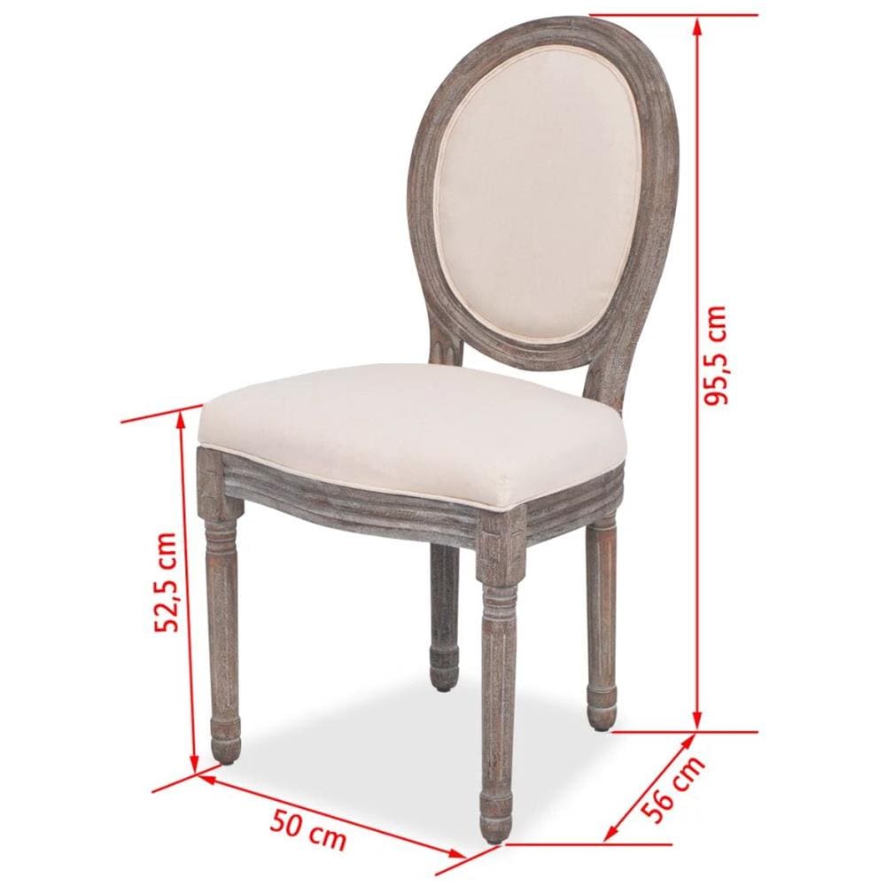 Sedie per Sala da Pranzo 6 pz in Tela - Foto 7