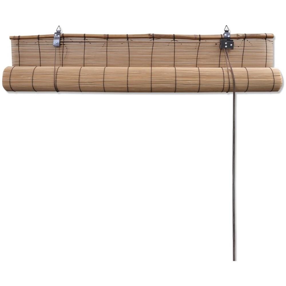 Tenda Avvolgibile In Bambù 140x220 Cm Marrone - Foto 5