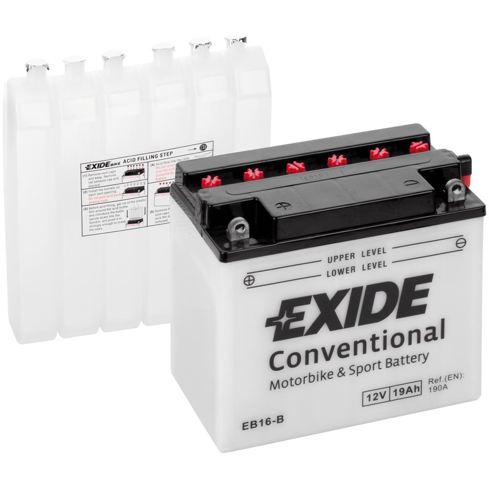 Exeb16b Batteria 12v Bike Conventional 19 Ah 190 A - Foto 1