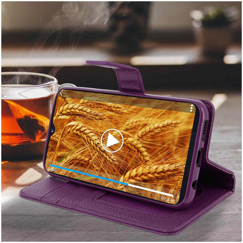 Custodia Galaxy A20e Portafoglio Supporto Video Cover Soft Touch - Viola - Foto 2