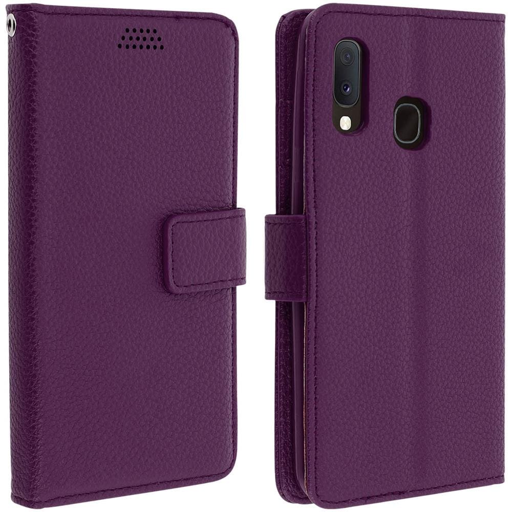 Custodia Galaxy A20e Portafoglio Supporto Video Cover Soft Touch - Viola - Foto 1