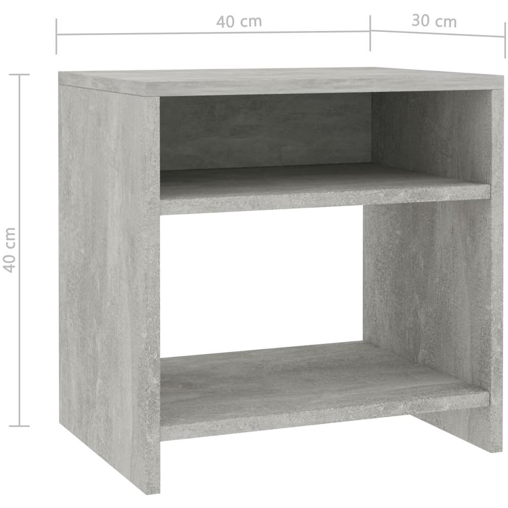 Comodini 2 pz Grigio Cemento 40x30x40 cm in Legno Multistrato - Foto 14