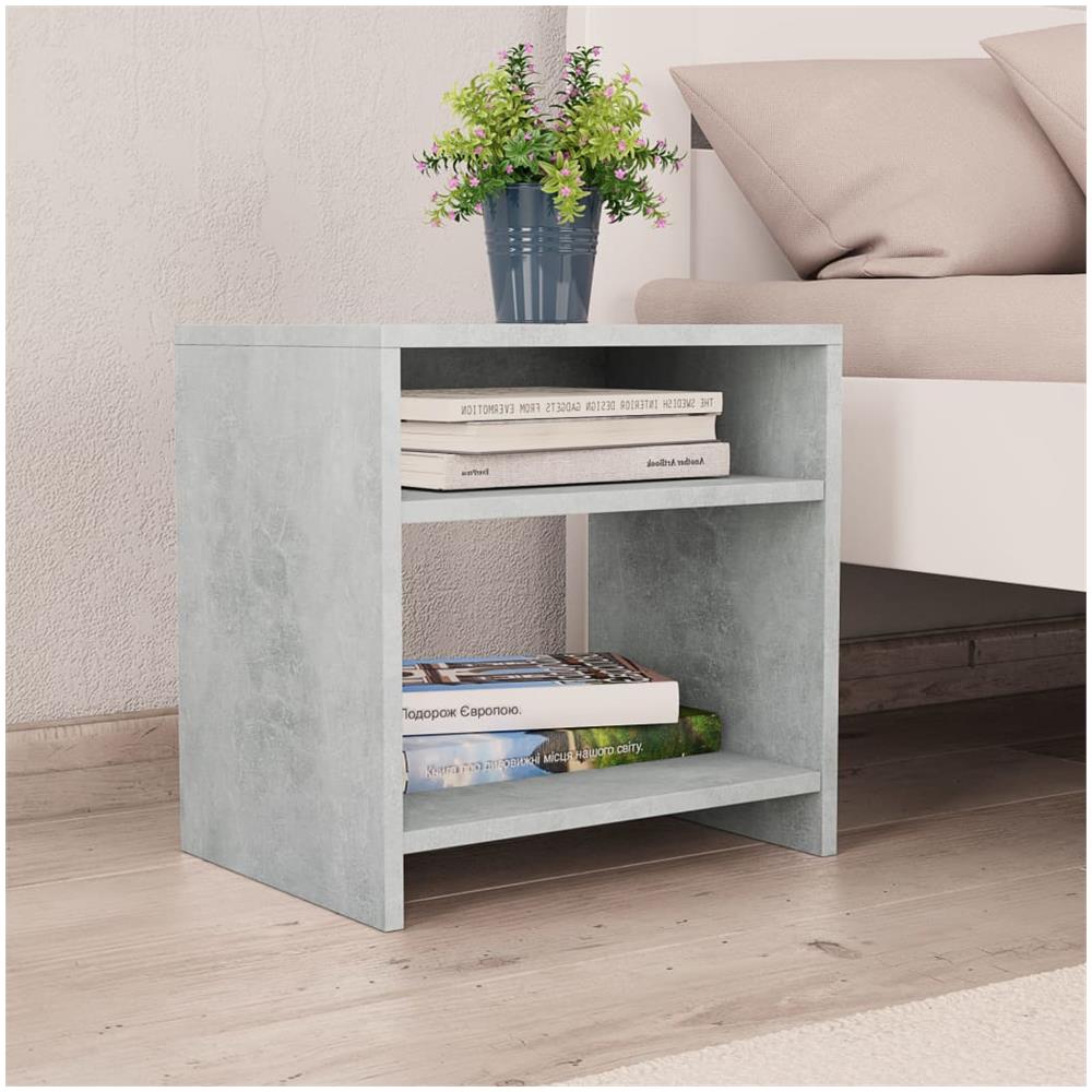Comodini 2 pz Grigio Cemento 40x30x40 cm in Legno Multistrato - Foto 1