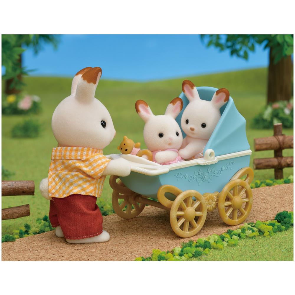 SLV5432 Gemelli Coniglio Cioccolato e carrozzina - Foto 4