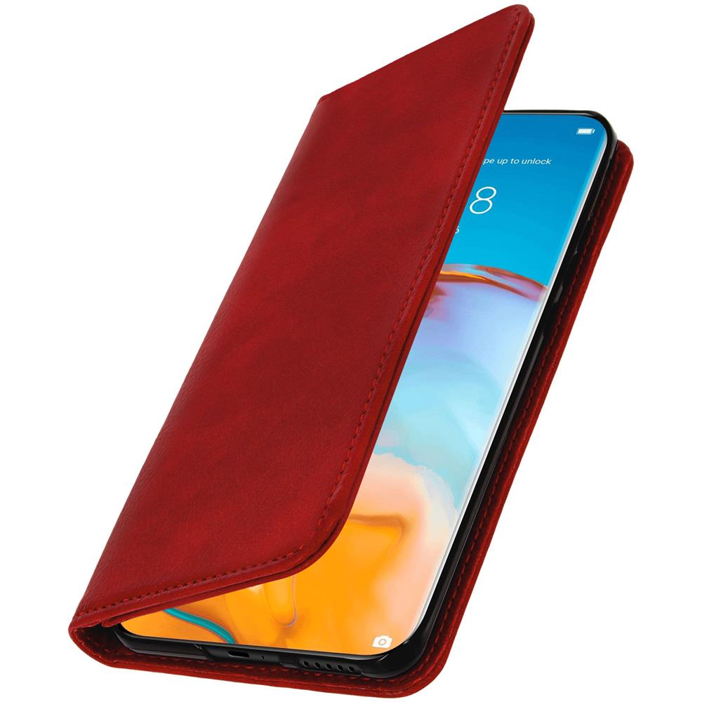 Custodia Huawei P40 Pro Portafoglio Supporto Video Cover Soft Touch Rosso - Foto 2