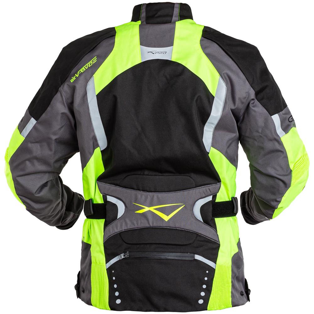 Giacca Touring Sfoderabile Moto Protezioni Impermeabile Cordura Ce Fluo 3xl - Foto 5