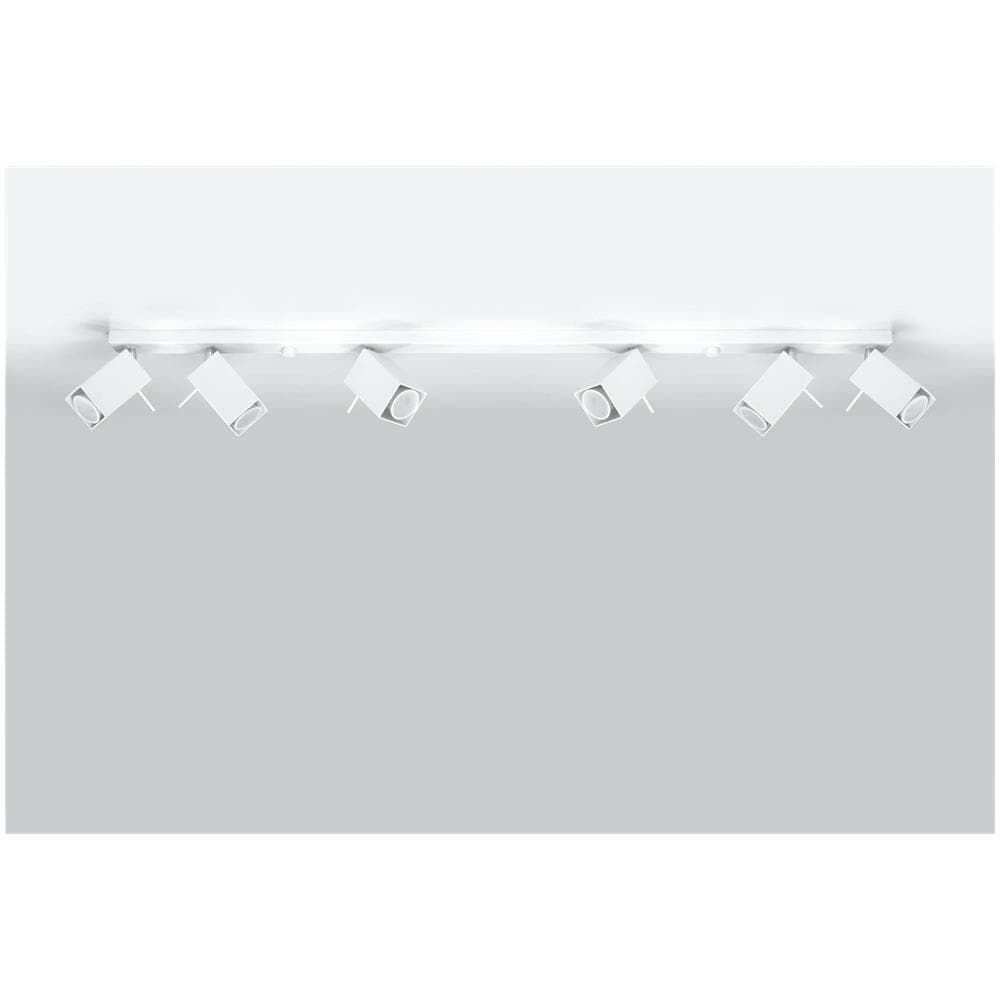 6 Light Spotlight Bar Bianco, Gu10 - Foto 2