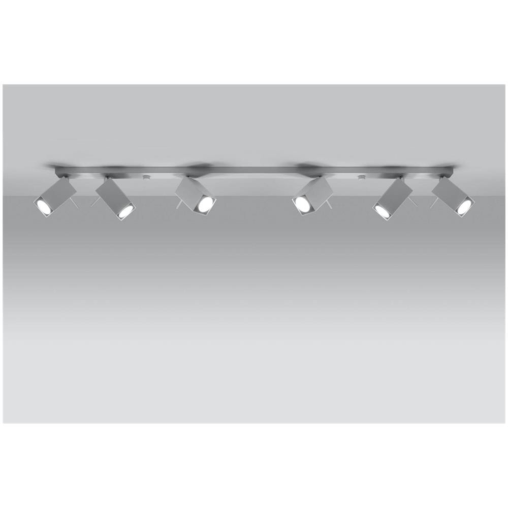 6 Light Spotlight Bar Bianco, Gu10 - Foto 4