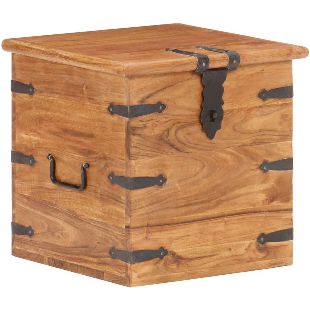 Baule 40x40x40 Cm In Legno Massello Di Acacia - Foto 1