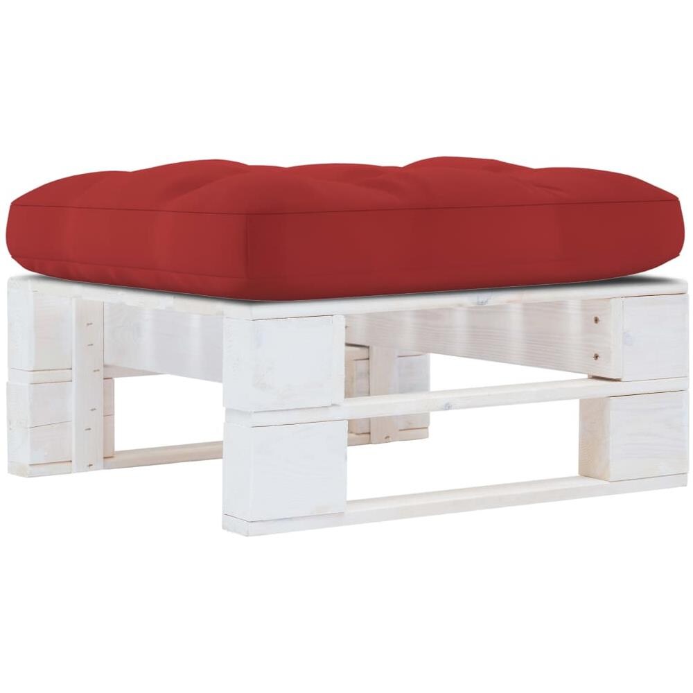 Ottomana da Giardino su Pallet Bianco in Pino Impregnato - Foto 1