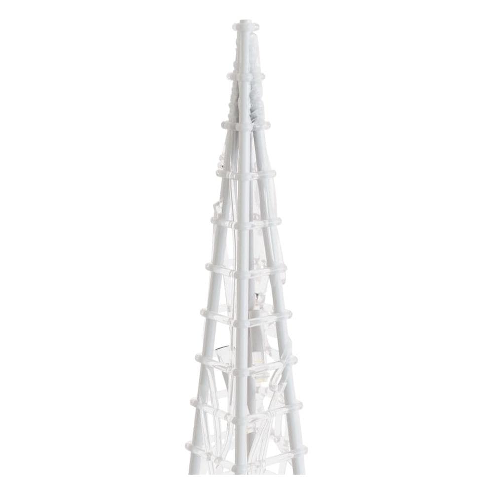 Cono Di Luce Led Decorativo Acrilico Bianco Caldo 90 Cm - Foto 2