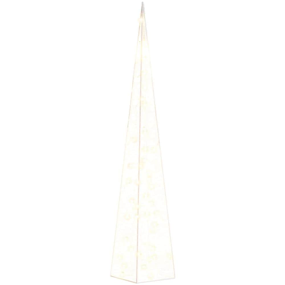 Cono Di Luce Led Decorativo Acrilico Bianco Caldo 90 Cm - Foto 1