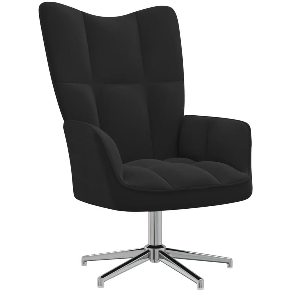 Sedia Relax Nera in Velluto - Foto 1