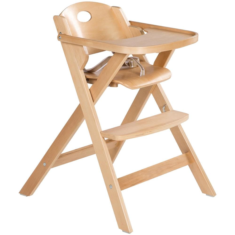 Seggiolone pieghevole - Seggiolone per neonati e bambini - Legno naturale - Foto 1