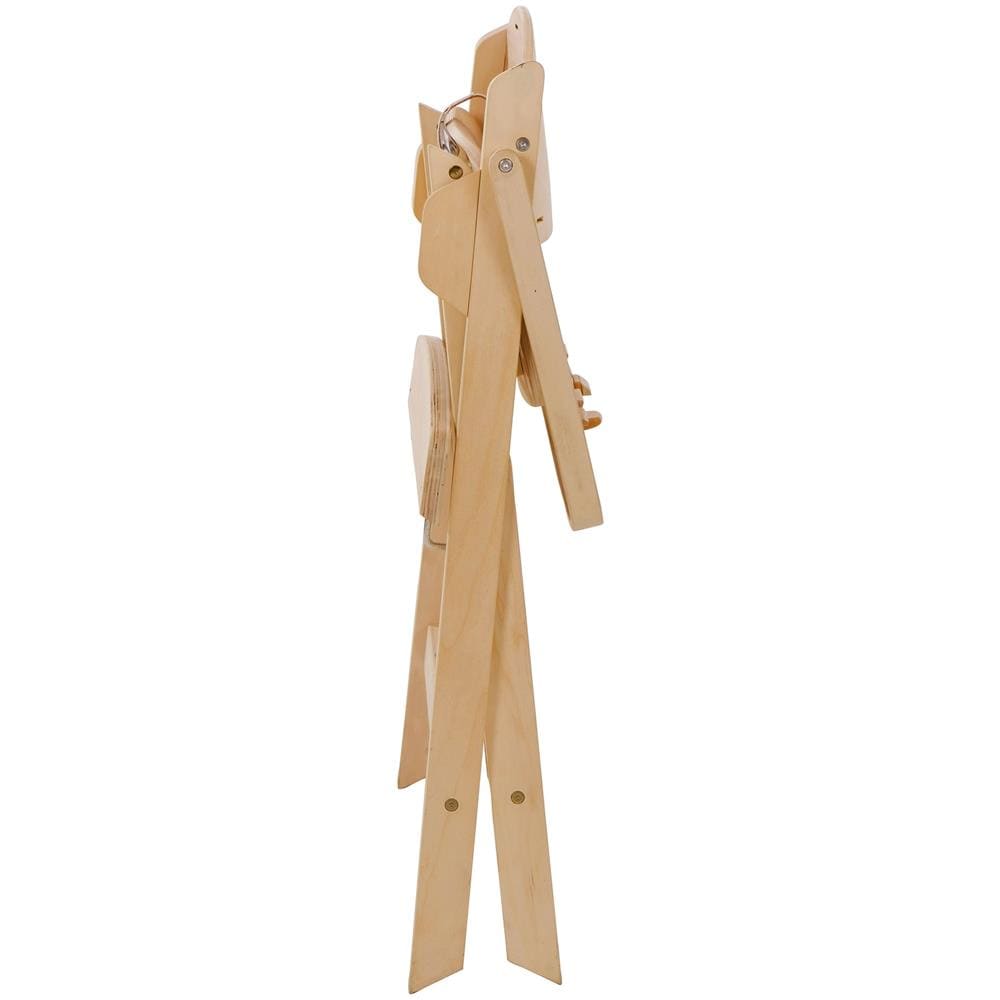 Seggiolone pieghevole - Seggiolone per neonati e bambini - Legno naturale - Foto 5