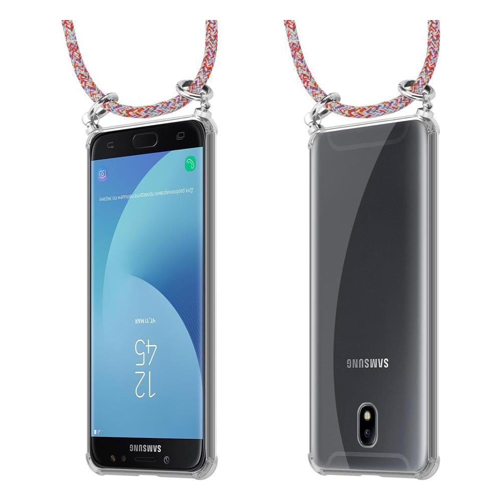 Catena Di Telefoni Cellulari Compatibile Con Samsung Galaxy J7 2018 In Colorful Parrot - Coperchio Protettivo In Silicone Con Anelli D'argento, Cinturino In Corda E Custodia Staccabile - Foto 8