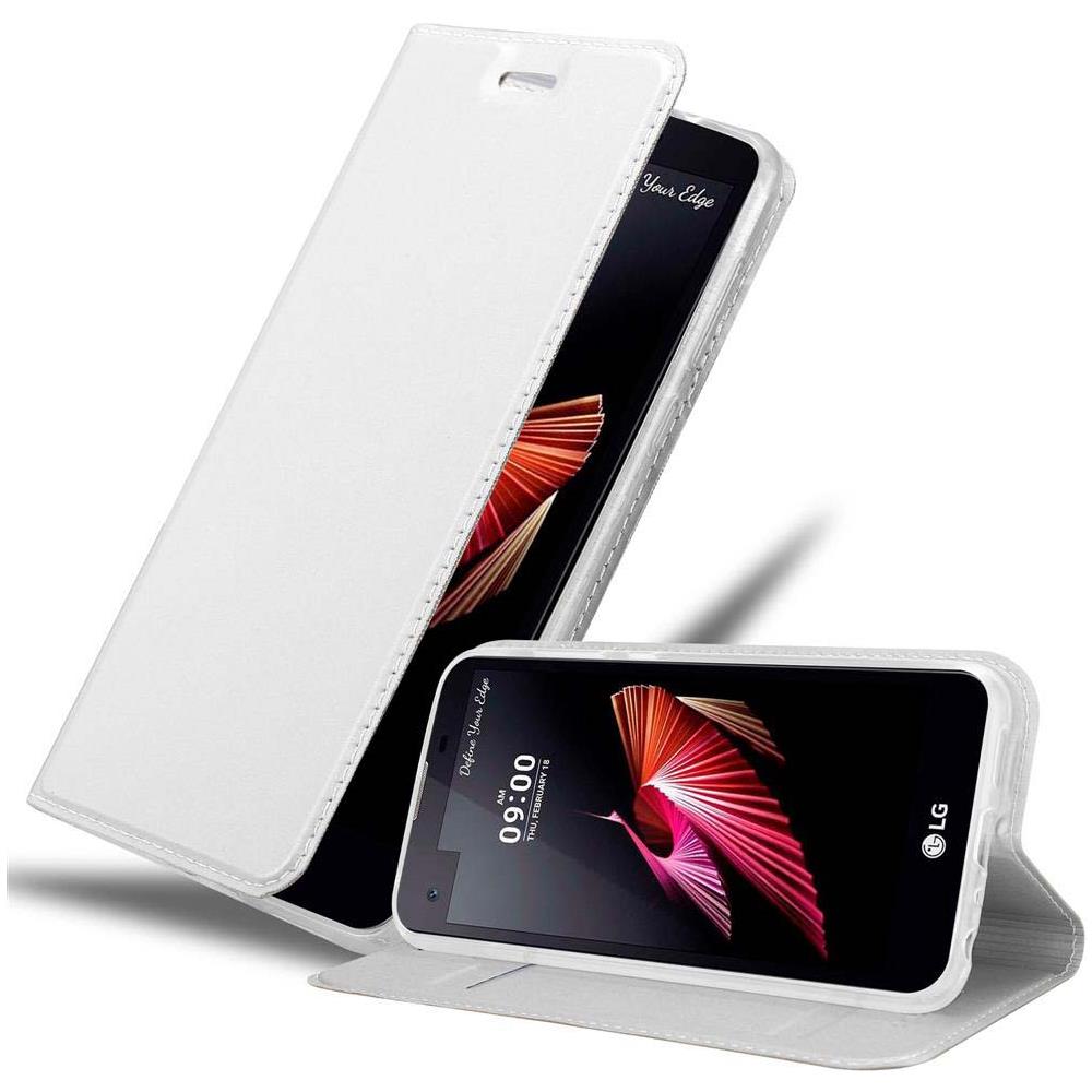 Custodia Compatibile Con Lg X Screen In Classy Argento - Coperchio Protettiva Con Chiusura Magnetica, Funzione Stand E Tasca Per Le Carte - Foto 1