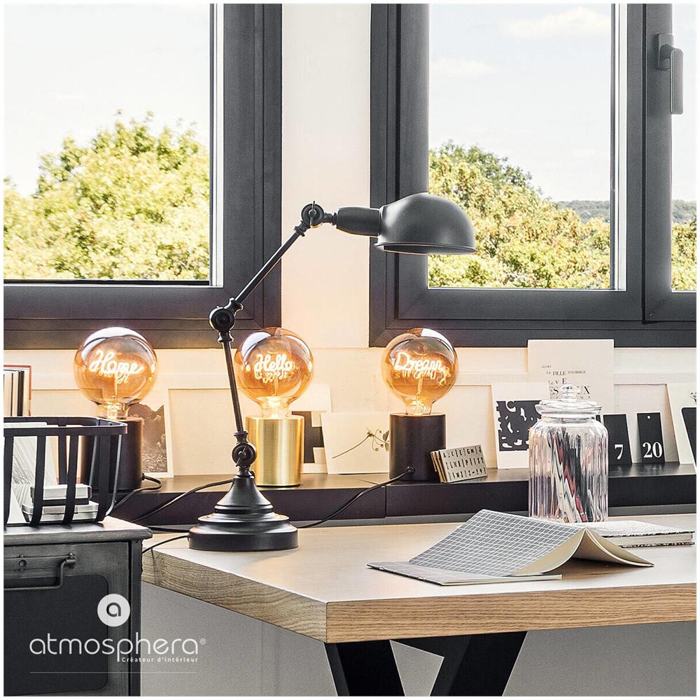 Lampada Da Tavolo Basalto, Metallo, 55 Cm, Nero - Foto 6