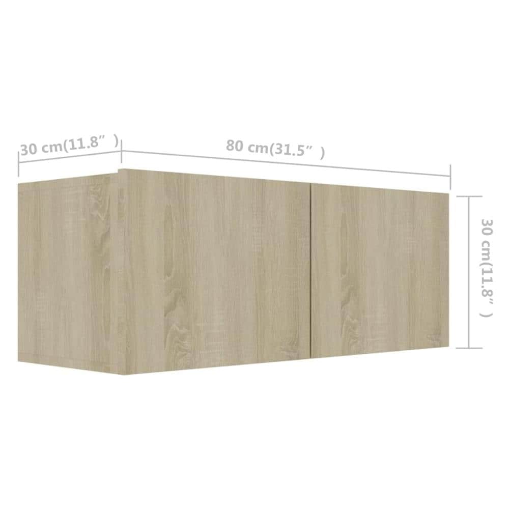 Set di Mobili Porta TV 4 pz Rovere Sonoma in Legno Multistrato - Foto 2