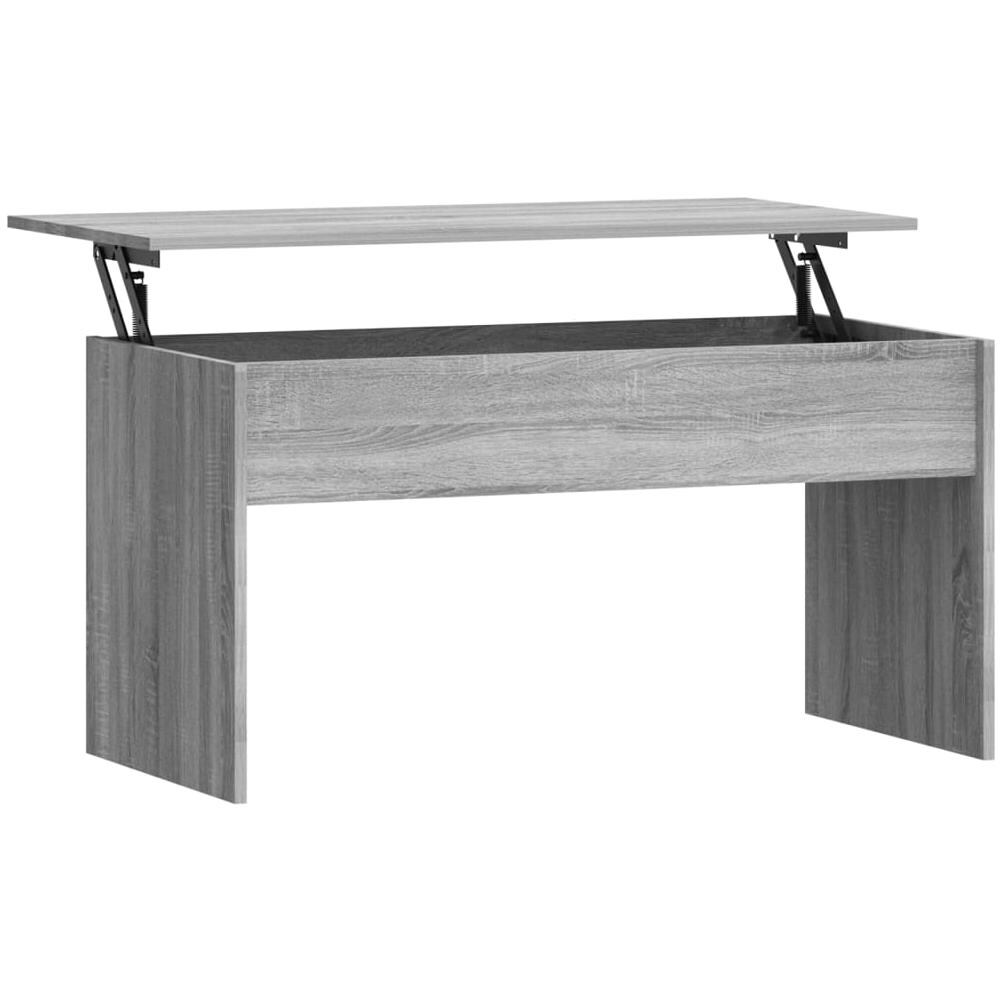 Tavolino Grigio Sonoma 101x50,5x52,5 Cm In Legno Multistrato - Foto 2
