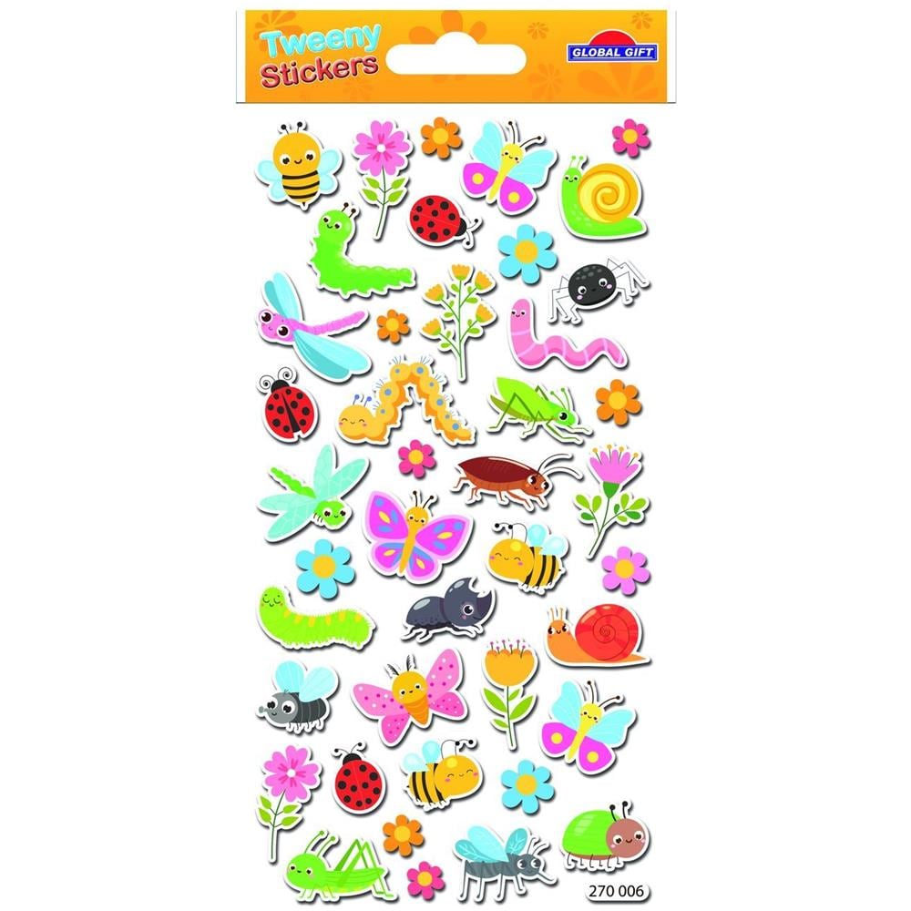 Adesivi - Schiuma - Insetti Simpatici - Brillantini - Foto 1