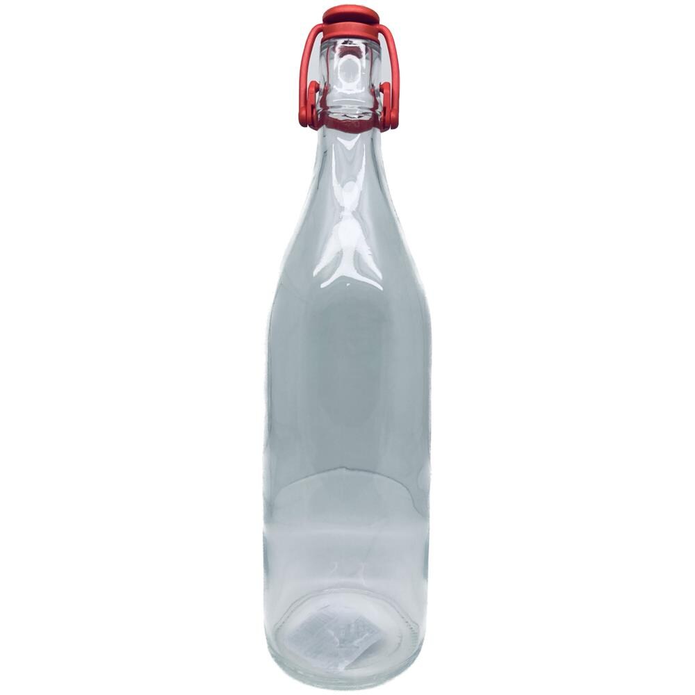 Bouteille En Verre Hermétique 1 Litre Valencia – Décorée Élégante Avec Fermeture Étanche