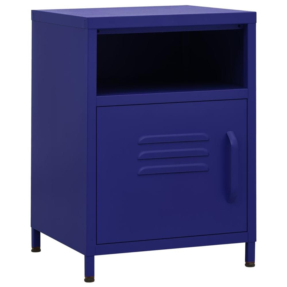 Comodino Blu Marino 35x35x51 Cm In Acciaio - Foto 2