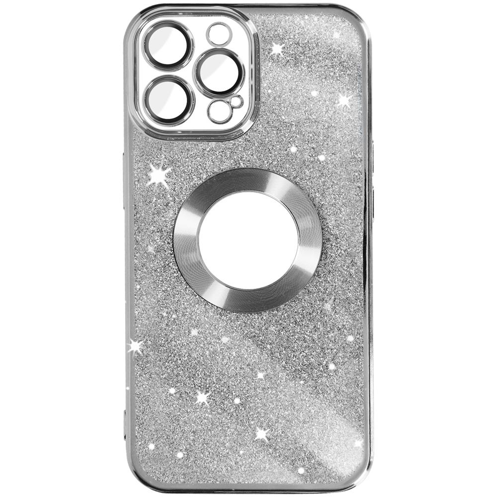 Cover Per Iphone 12 Pro Max Glitter Amovibile Silicone Protecam Spark Argento - Foto 1