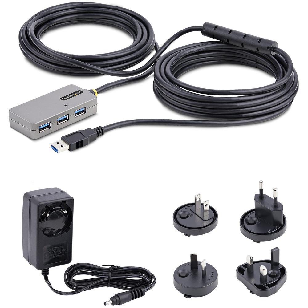 U01043-USB-EXTENDER hub di interfaccia USB 3.2 Gen 1 (3.1 Gen 1) Type-A 5000 Mbit /s Nero, Argento - Foto 7