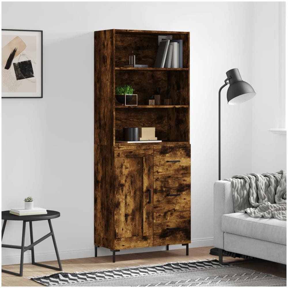 Maison Exclusive - Credenza Rovere Fumo 104x35x70 Cm In Legno Multistrato 89597278