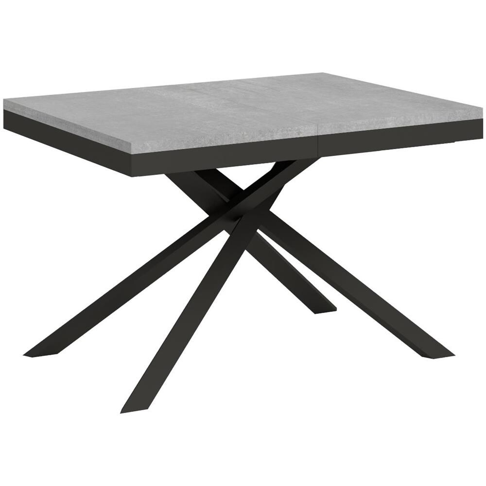 Tavolo allungabile 90x120/224 cm Karida Evolution cemento telaio antracite - Foto 1
